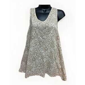 Chris & Carol Womens Tank Top Size Large Sleeveless V-neck Tank Floral New NWT